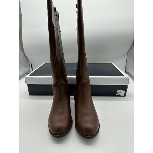 Karen Scott Womens Brown Cushioned Buckle Accent Deliee2 Riding Boot Size 7 - Picture 3 of 8